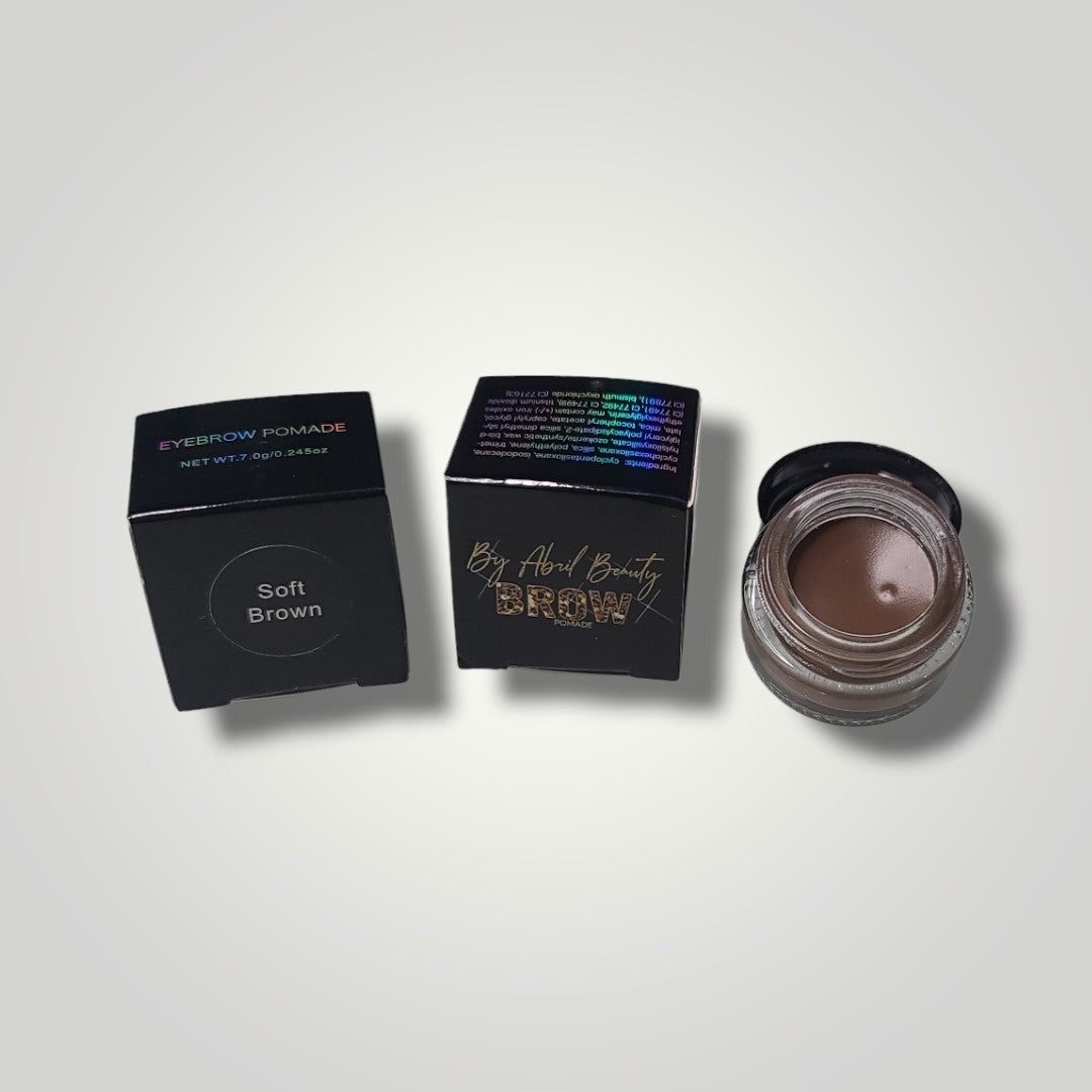 Soft brown brow pomade